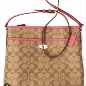 Coach Stylish Tan and Pink Women's Bag